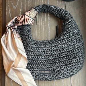 Steve Madden Daenry’s Bag in Black with Scarf *New*